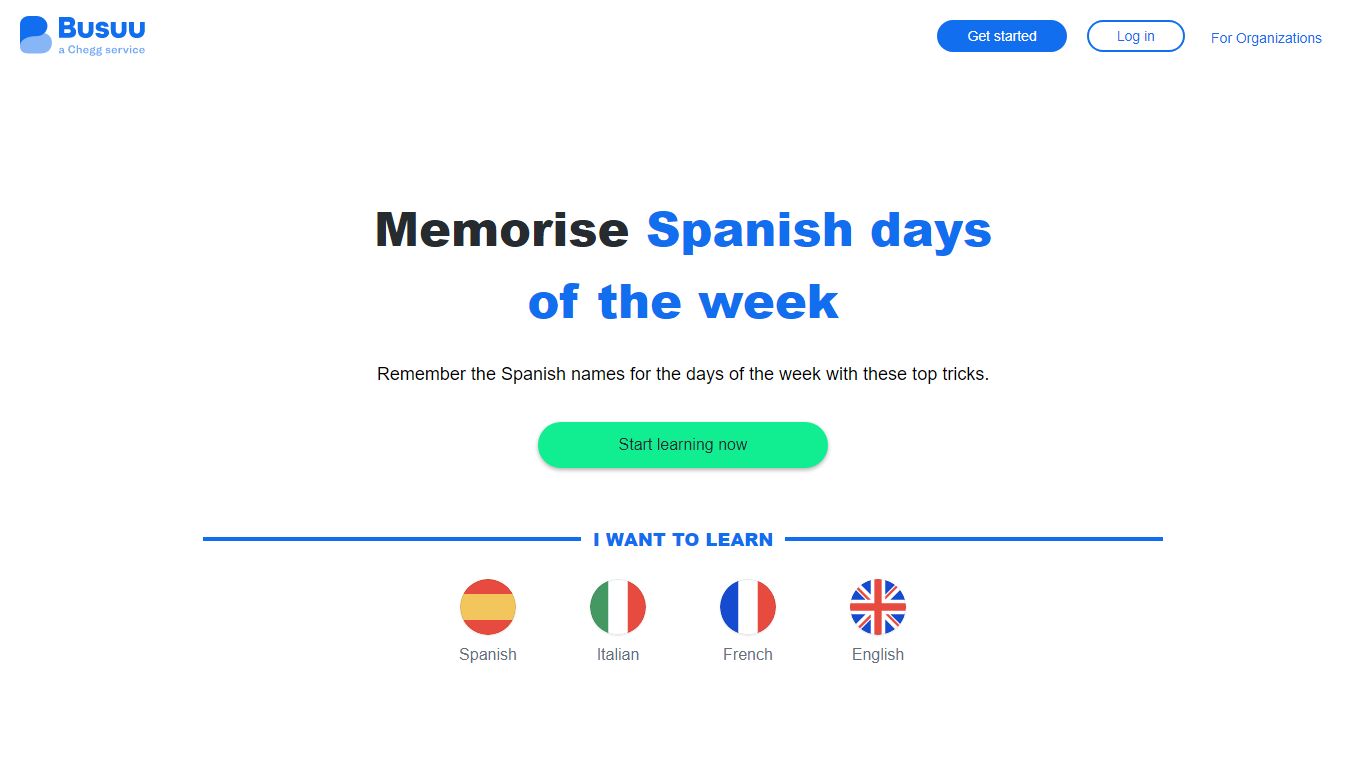 Cool Method for Memorising Spanish Days of the Week - Busuu